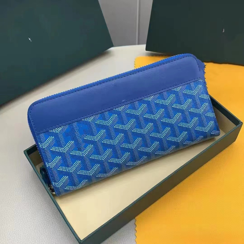 Portofel lung cu fermoar din piele naturală, cu mai multe compartimente, stil unisex, căptușeală din piele de vițel, impermeabil și ultraușor