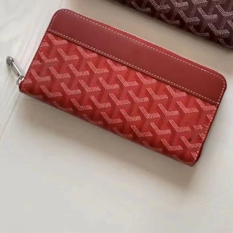 Portofel lung cu fermoar din piele naturală, cu mai multe compartimente, stil unisex, căptușeală din piele de vițel, impermeabil și ultraușor