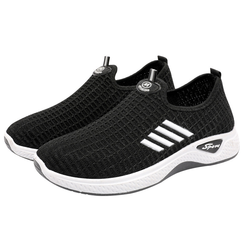 Γυναικεία αθλητικά παπούτσια casual με επάνω μέρος από πλεκτό ύφασμα, στρογγυλή μύτη, χαμηλό τακούνι 1–3 εκ., εσωτερική επένδυση από δίχτυ, σόλα από πλαστικό