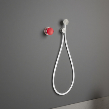 Комплект душова смесител, меден корпус, скрит стенен монтаж, смесител с керамичен дисков вентил, диаметър входа/изхода 3