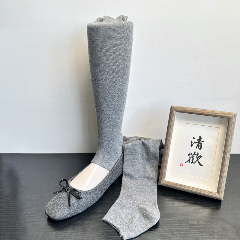 Japanski stil čarape-legginse s otvorenim prstima, jednobojne, srednja gustoća
