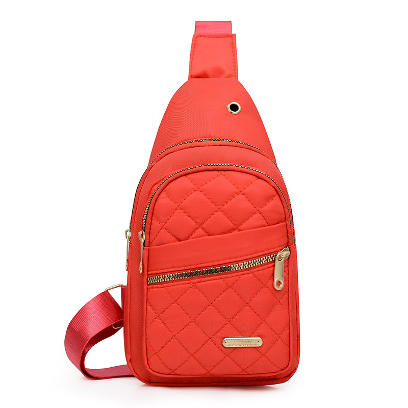 Τσάντα στήθους από Oxford ύφασμα, αναπνεόμενη και αδιάβροχη, με σχέδιο γράμματα, επένδυση πολυεστέρα, κυκλοφόρησε άνοιξη 2025