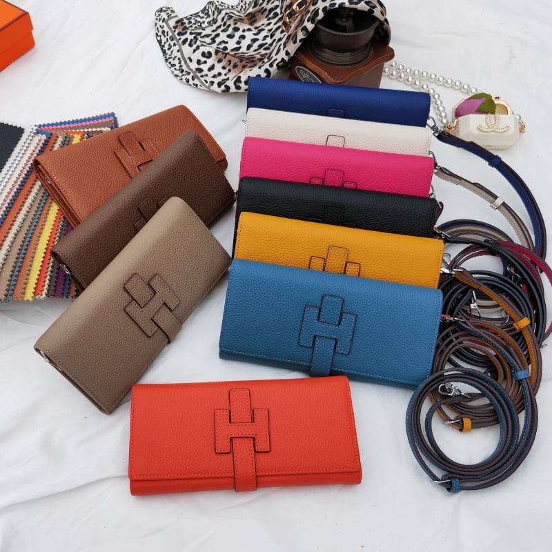 Portofel lung pentru femei din piele naturală, din piele de vită de primă calitate, stil european-american, portofel din piele multifuncțional