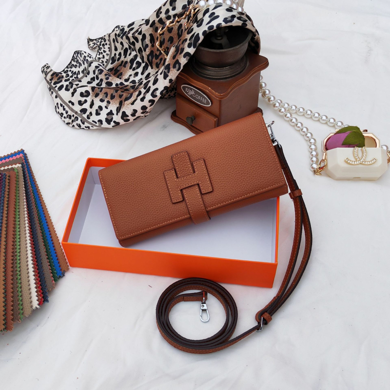 Portofel lung pentru femei din piele naturală, din piele de vită de primă calitate, stil european-american, portofel din piele multifuncțional