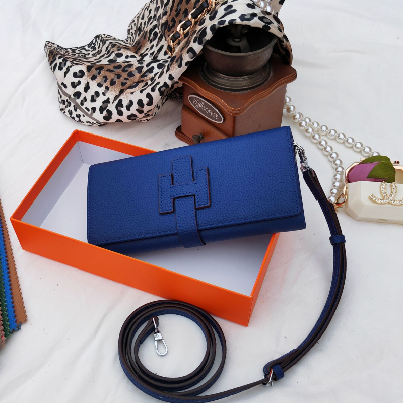 Portofel lung pentru femei din piele naturală, din piele de vită de primă calitate, stil european-american, portofel din piele multifuncțional