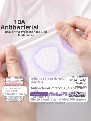 Chiloți pentru fete din bumbac, antibacterian, 95% bumbac, 5% elastan, talie medie, respirabili, absorb umezeala