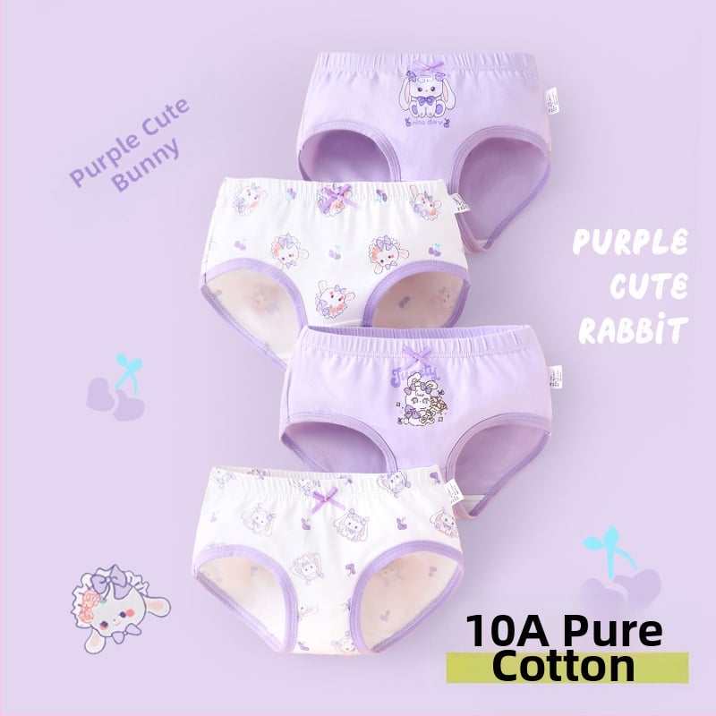 Chiloți pentru fete din bumbac, antibacterian, 95% bumbac, 5% elastan, talie medie, respirabili, absorb umezeala