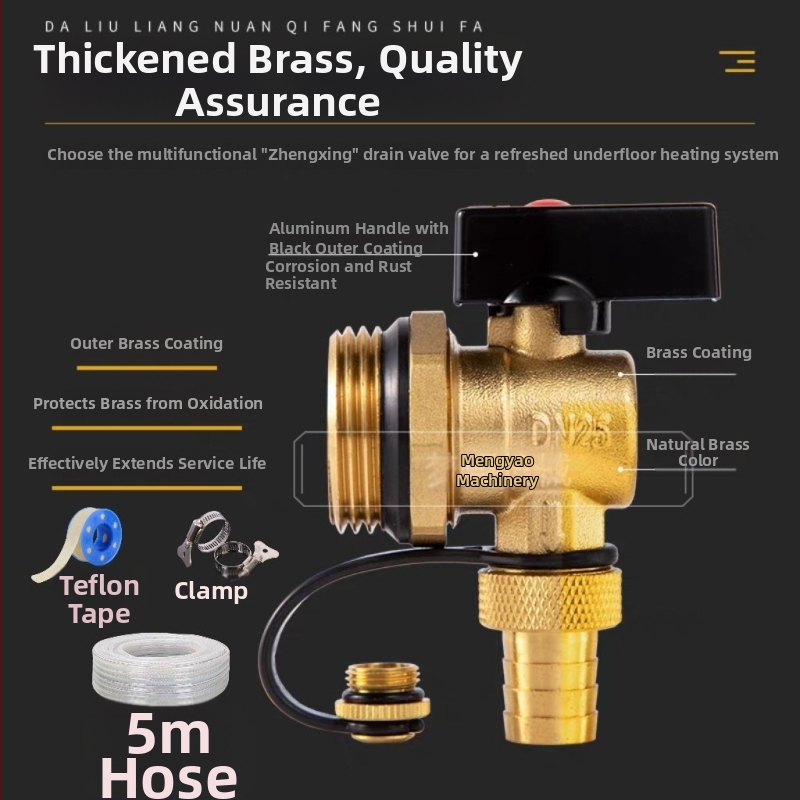 Ventil na vypúšťanie z rozdeľovača podlahového vykurovania – mosadz, EU CE certifikácia, Značka: Iná