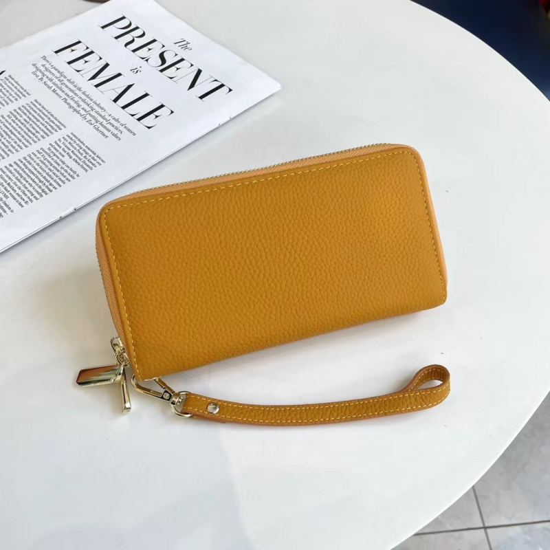 Portofel din piele naturală, piele de vită de top, două pliuri, stil urban minimalist, model 6927