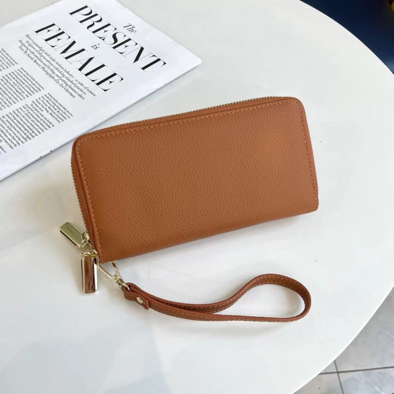 Portofel din piele naturală, piele de vită de top, două pliuri, stil urban minimalist, model 6927