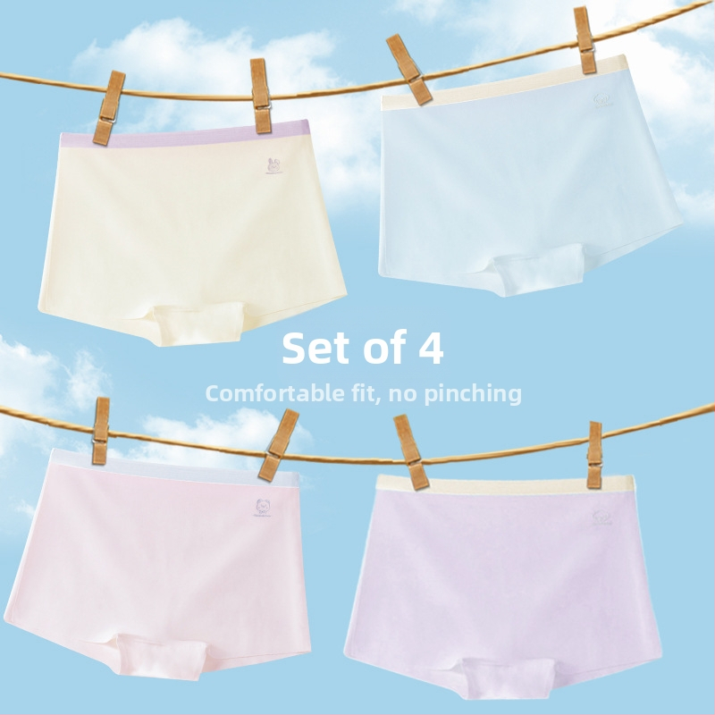 Lenjerie intimă pentru fetițe, fără cusături, din ice silk, Class A, vara 2024, pentru 3–8 ani