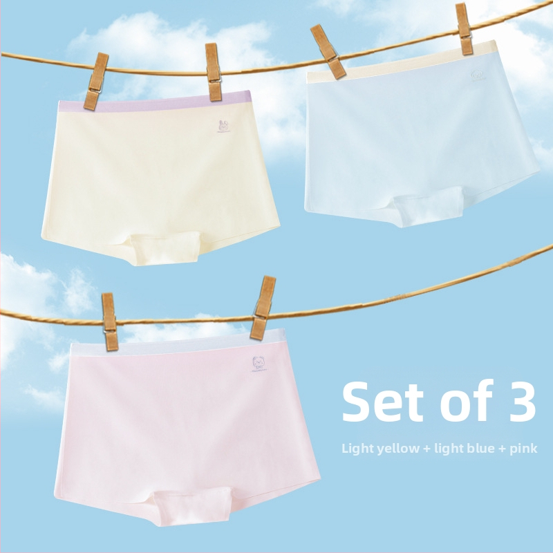 Lenjerie intimă pentru fetițe, fără cusături, din ice silk, Class A, vara 2024, pentru 3–8 ani