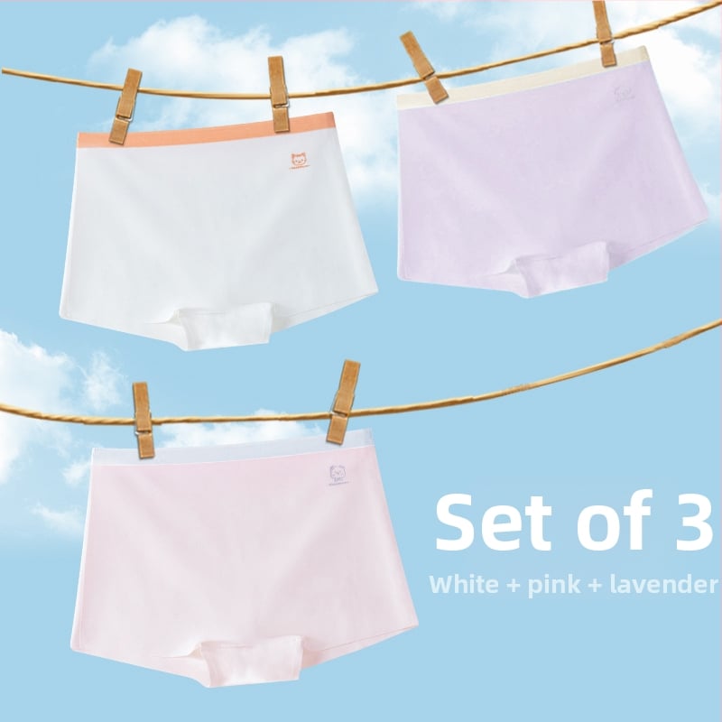 Lenjerie intimă pentru fetițe, fără cusături, din ice silk, Class A, vara 2024, pentru 3–8 ani