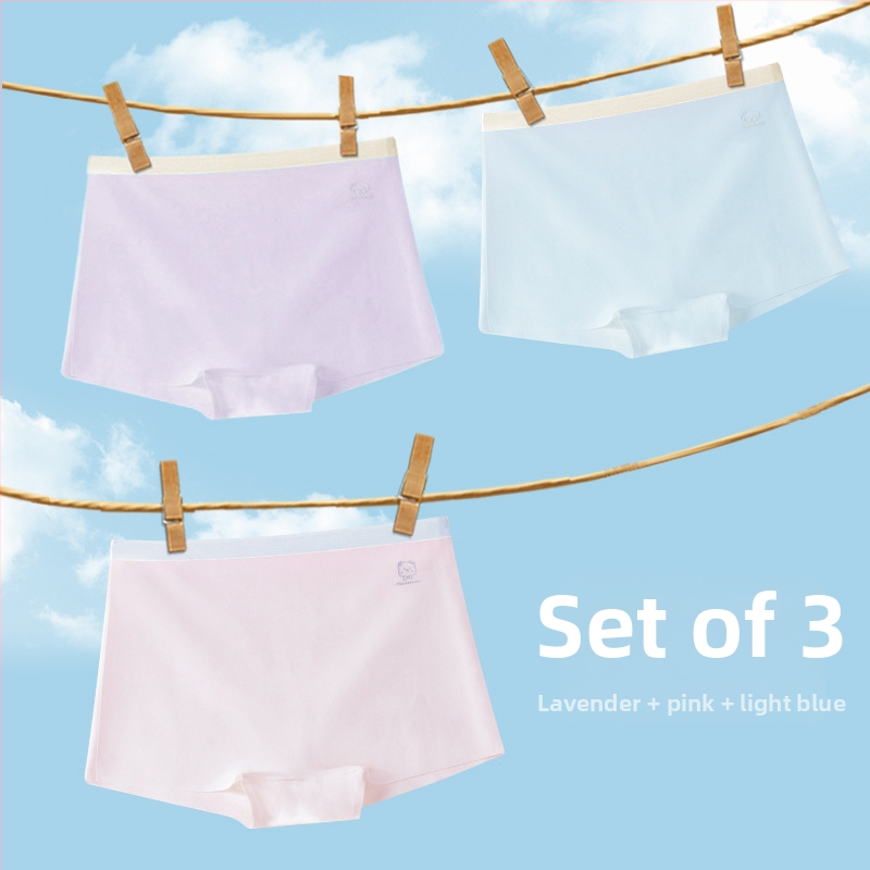 Lenjerie intimă pentru fetițe, fără cusături, din ice silk, Class A, vara 2024, pentru 3–8 ani