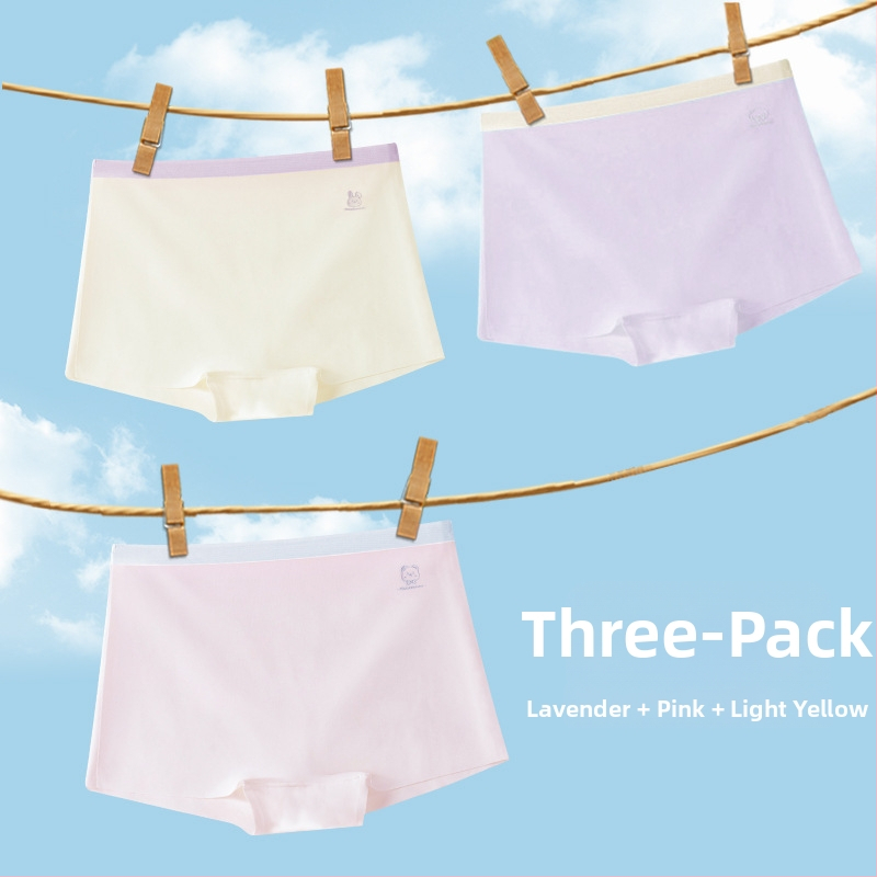 Lenjerie intimă pentru fetițe, fără cusături, din ice silk, Class A, vara 2024, pentru 3–8 ani