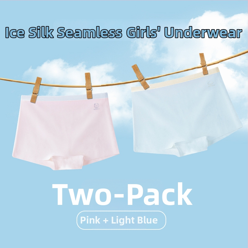 Lenjerie intimă pentru fetițe, fără cusături, din ice silk, Class A, vara 2024, pentru 3–8 ani