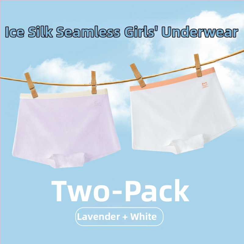 Lenjerie intimă pentru fetițe, fără cusături, din ice silk, Class A, vara 2024, pentru 3–8 ani