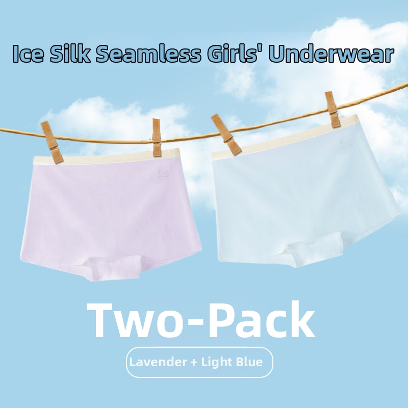 Lenjerie intimă pentru fetițe, fără cusături, din ice silk, Class A, vara 2024, pentru 3–8 ani