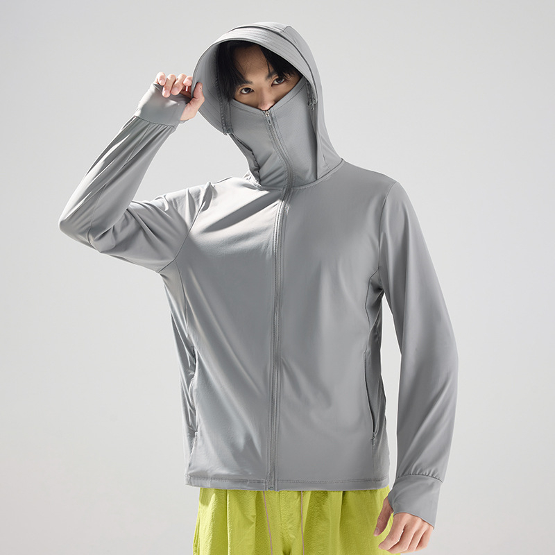 Vonkajšia windbreaker s UPF50+ UV ochranou, priedušný, rýchloschnúci, nylonová, s kapucňou