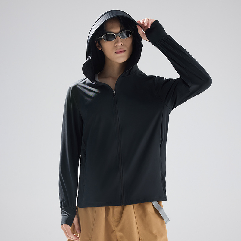 Vonkajšia windbreaker s UPF50+ UV ochranou, priedušný, rýchloschnúci, nylonová, s kapucňou