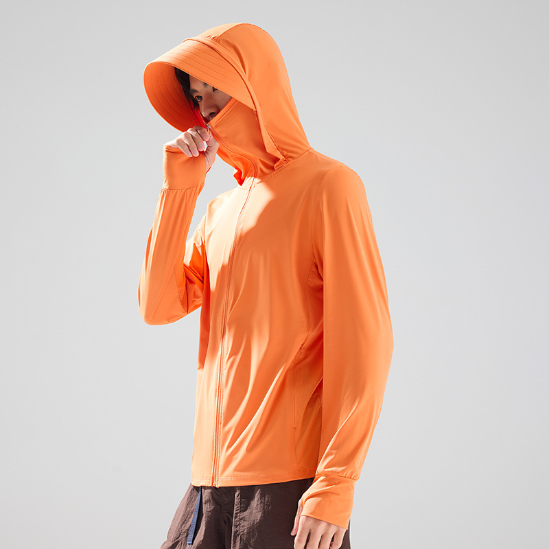 Vonkajšia windbreaker s UPF50+ UV ochranou, priedušný, rýchloschnúci, nylonová, s kapucňou