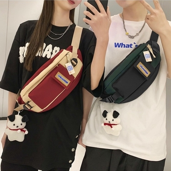 Geantă de piept pentru bărbați, nylon, stil de călătorie de agrement, model cu litere, căptușeală poliester