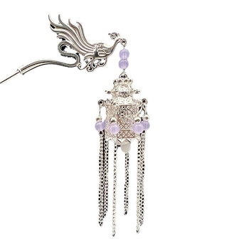 Clip de păr din aliaj, stil național, design geometric, placare electrolitică, ambalaj individual, lansare iarna 2025