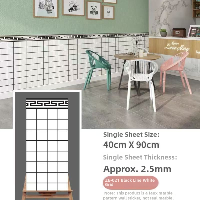 XPE habból készült falikép matrica, vízálló, négyzetes mintázat, 1 darab, nappalira, modern minimalista stílus.