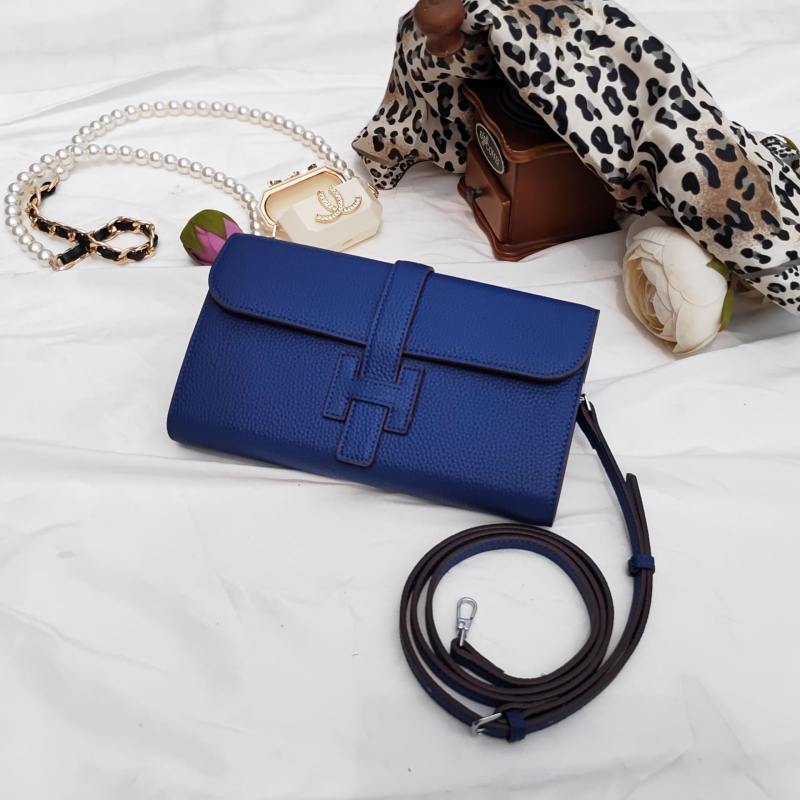 Portofel de damă din piele, din piele de calitate superioară, cu capacitate mare, textură lychee și căptușeală din poliester