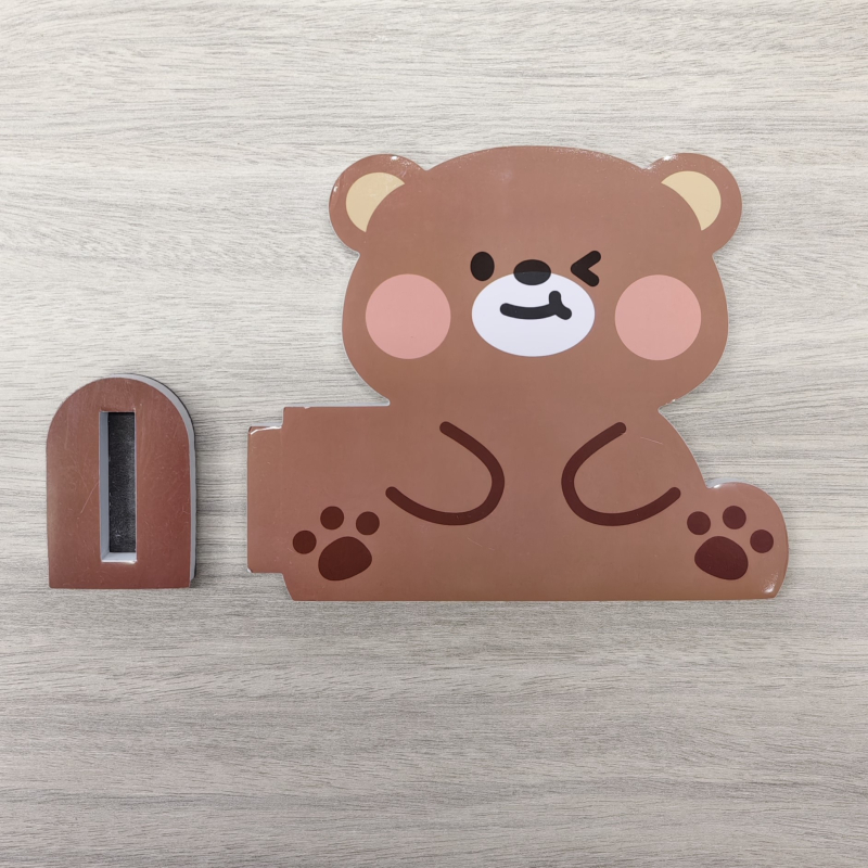 Gyermekek magasságmérő falikép – 3D Cartoon dizájn, PVC, vízálló, aranyos állatmintával, 1 darab