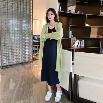 Rochie de maternitate, A-line, fără mâneci, Modal cu Spandex, guler în formă de U, culoare solidă