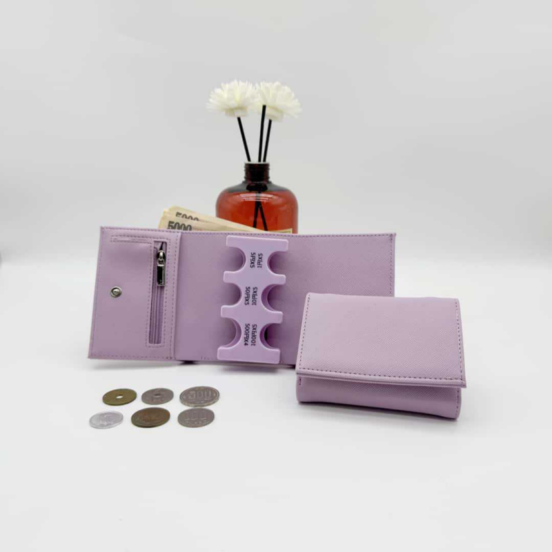 PU δερμάτινο μικρό πορτοφόλι με κλιπ κερμάτων, τριπλού σχεδίου Saffiano, συμπαγές πολυλειτουργικό πορτοφόλι, καλοκαίρι 2023