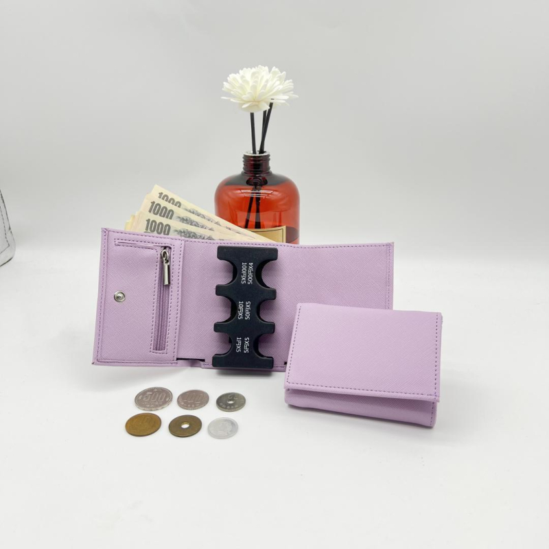 PU δερμάτινο μικρό πορτοφόλι με κλιπ κερμάτων, τριπλού σχεδίου Saffiano, συμπαγές πολυλειτουργικό πορτοφόλι, καλοκαίρι 2023