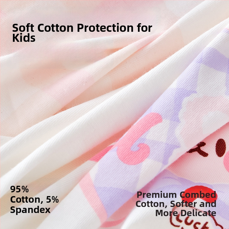 Detské dievčenské boxerky z bavlny 95% bavlna, ľahký letný štýl, pre dievčatá 3–8 rokov (100–140 cm) a staršie deti nad 140 cm.