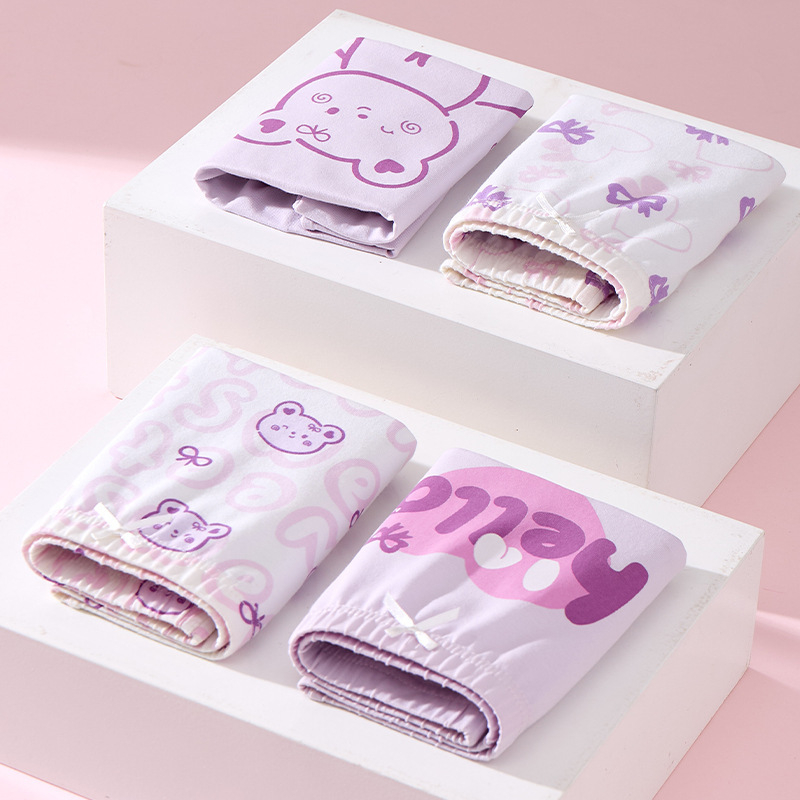 Boxeri pentru fete din bumbac 95%, model ușor de vară, pentru copii 3–8 ani (100–140 cm) și copii mai mari peste 140 cm.