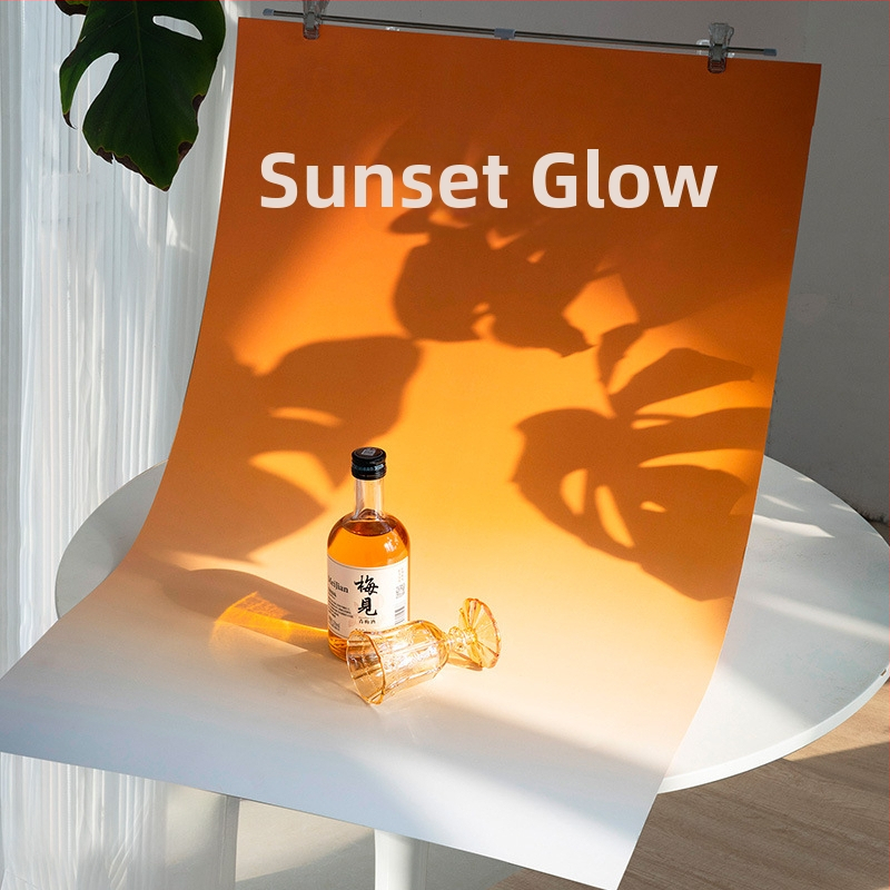 Hârtie de fundal gradient pentru fotografie, decor de scenă cu două fețe pentru still life, îngrijire a pielii, mâncare și prăjituri