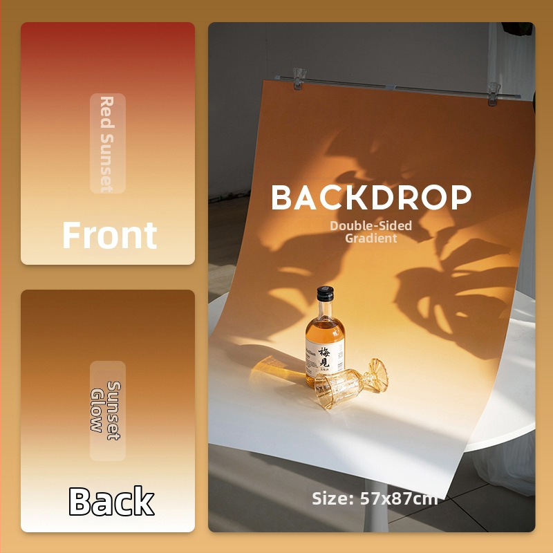 Hârtie de fundal gradient pentru fotografie, decor de scenă cu două fețe pentru still life, îngrijire a pielii, mâncare și prăjituri