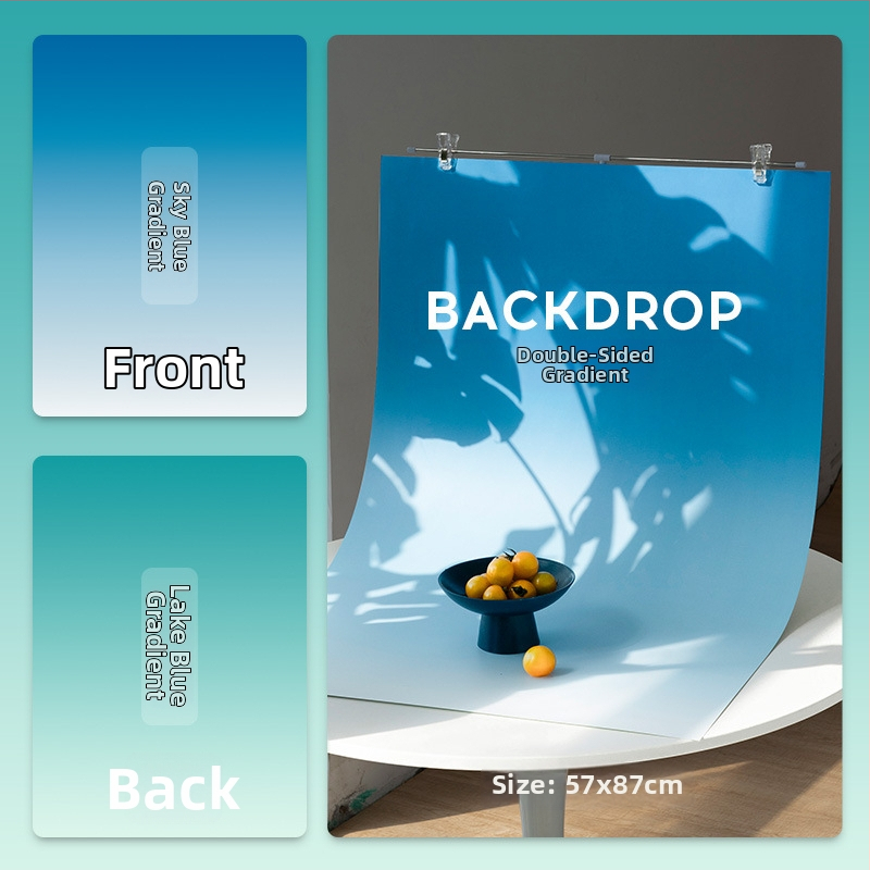 Hârtie de fundal gradient pentru fotografie, decor de scenă cu două fețe pentru still life, îngrijire a pielii, mâncare și prăjituri