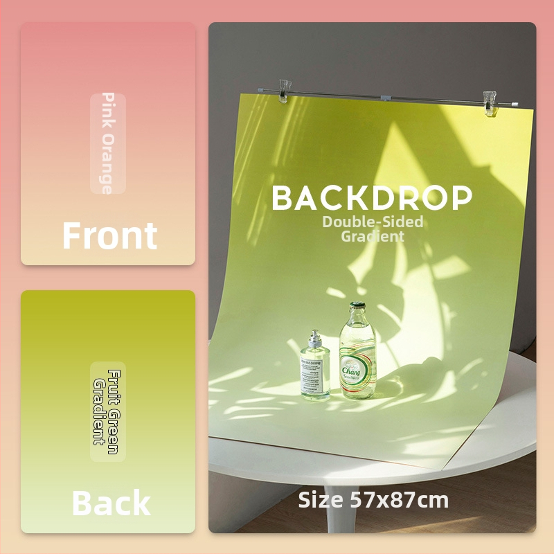 Hârtie de fundal gradient pentru fotografie, decor de scenă cu două fețe pentru still life, îngrijire a pielii, mâncare și prăjituri