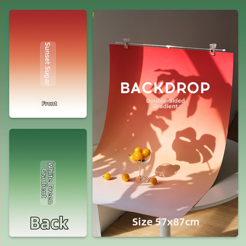 Hârtie de fundal gradient pentru fotografie, decor de scenă cu două fețe pentru still life, îngrijire a pielii, mâncare și prăjituri