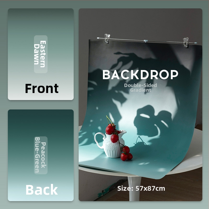 Hârtie de fundal gradient pentru fotografie, decor de scenă cu două fețe pentru still life, îngrijire a pielii, mâncare și prăjituri