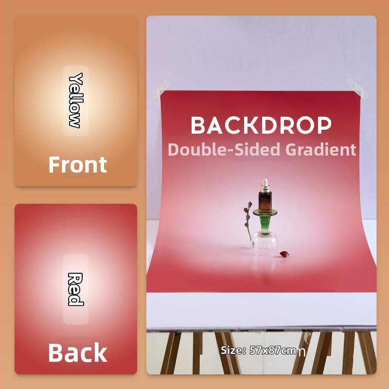 Hârtie de fundal gradient pentru fotografie, decor de scenă cu două fețe pentru still life, îngrijire a pielii, mâncare și prăjituri