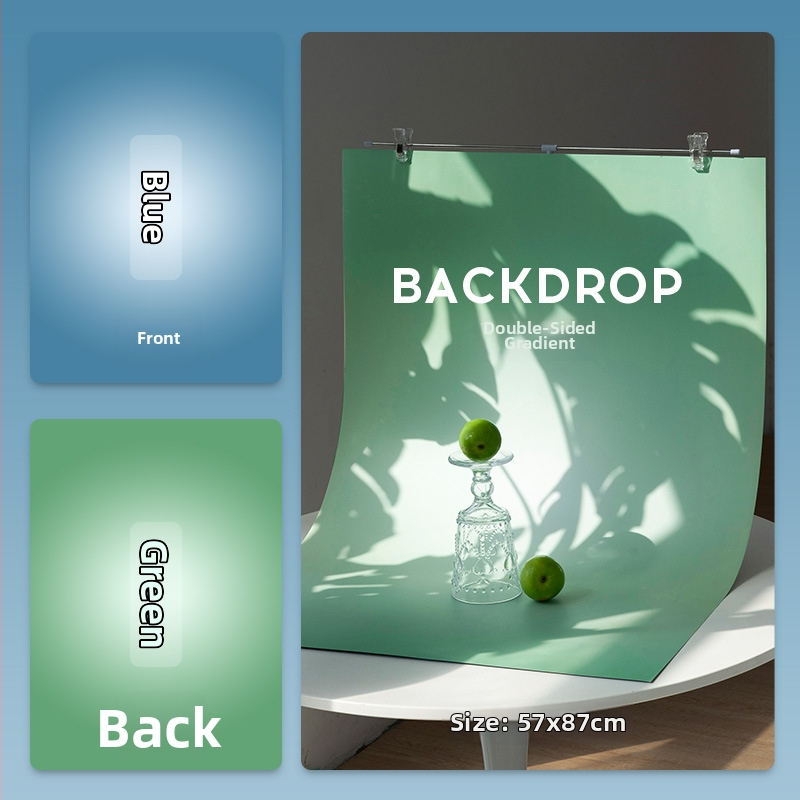 Hârtie de fundal gradient pentru fotografie, decor de scenă cu două fețe pentru still life, îngrijire a pielii, mâncare și prăjituri