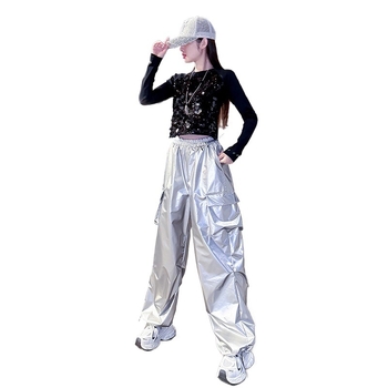 Női rövid utcai tánc öltözet-szett, jazz/hip-hop gyakorlására – ősz 2025, pamutkeverék 50–70% + más anyag <30%