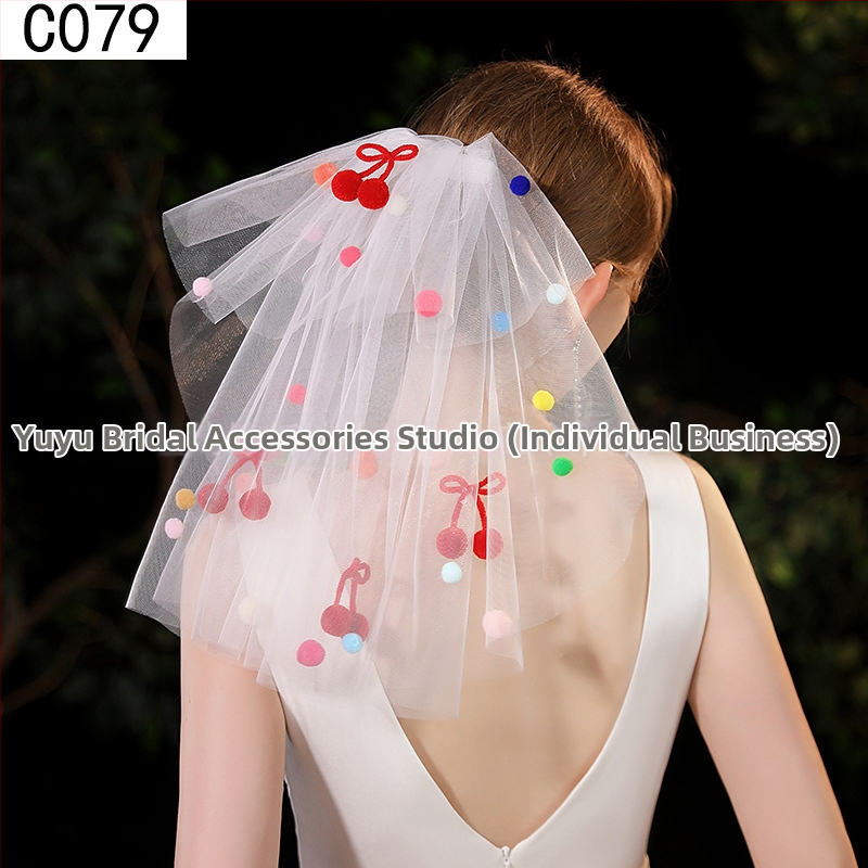 Αξεσουάρ κεφαλής από διχτυωτό ύφασμα με φιόγκο, γλυκό γυναικείο στυλ, μοτίβο, κατάλληλο για γάμο και δώρα γενεθλίων