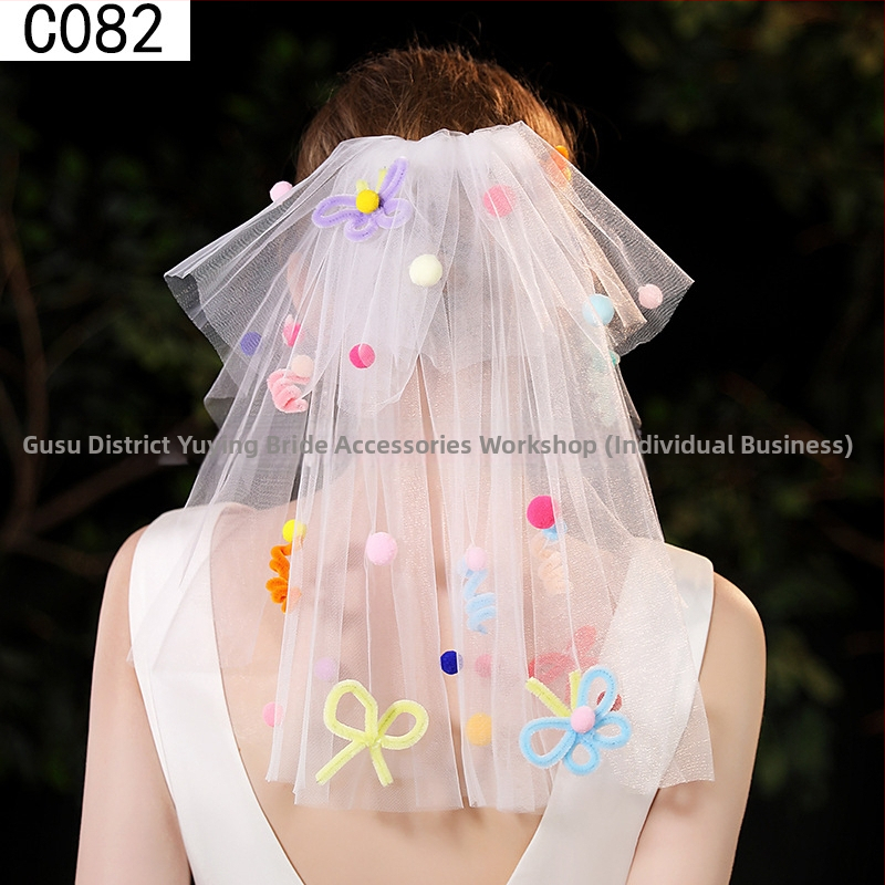 Αξεσουάρ κεφαλής από διχτυωτό ύφασμα με φιόγκο, γλυκό γυναικείο στυλ, μοτίβο, κατάλληλο για γάμο και δώρα γενεθλίων