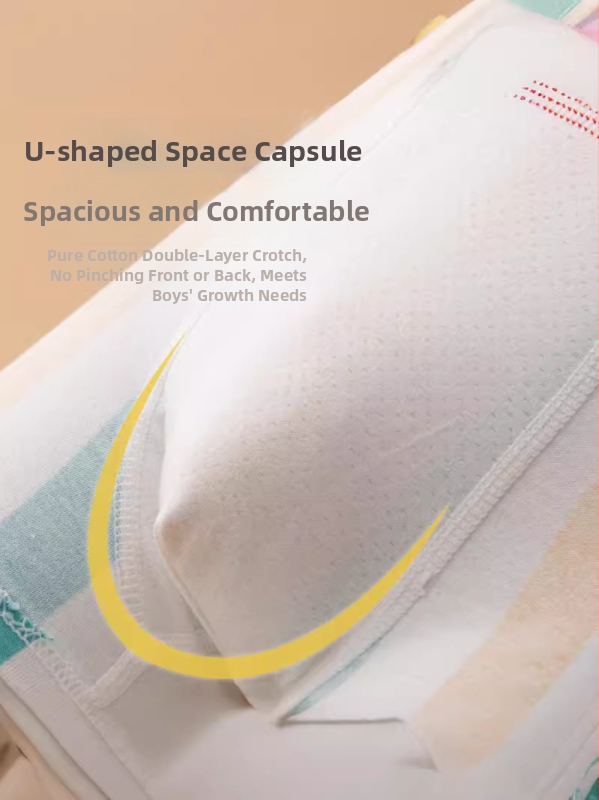 Детски памучни боксерки за момчета с карикатурен принт, 95% памук + 5% еластан, за деца над 8 години