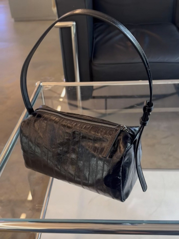 Geantă de umăr crossbody din piele de nivel superior, închidere magnetică, buzunar ascuns cu fermoar