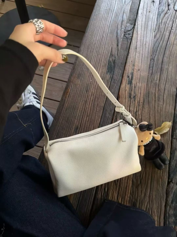 Geantă de umăr crossbody din piele de nivel superior, închidere magnetică, buzunar ascuns cu fermoar