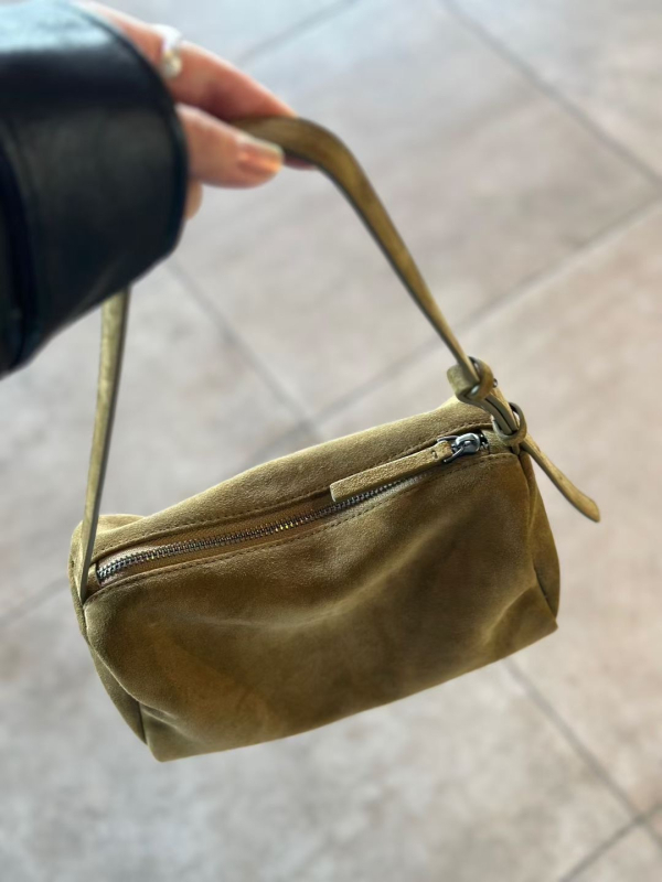 Geantă de umăr crossbody din piele de nivel superior, închidere magnetică, buzunar ascuns cu fermoar